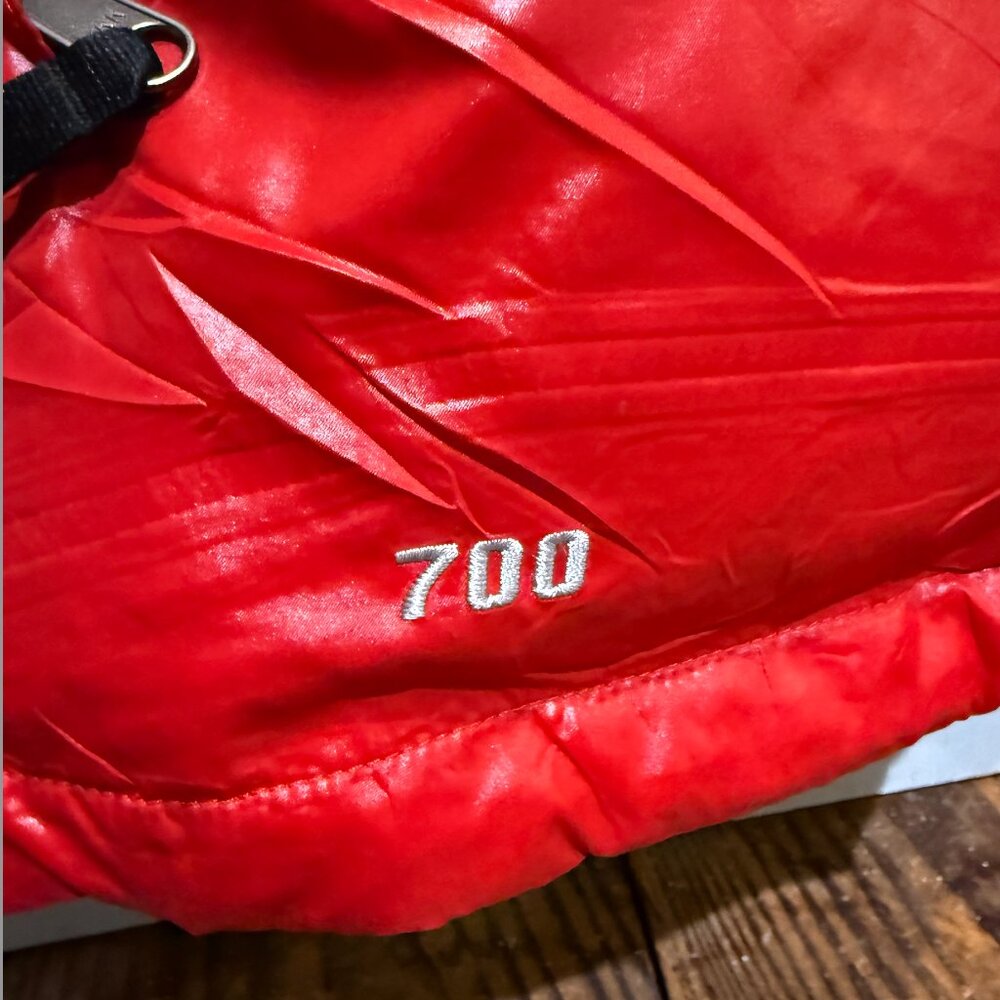 North Face Red Black Men's Retro Nuptse 700 Down Filled Vest Size 2XL Vintage - Picture 5 of 15